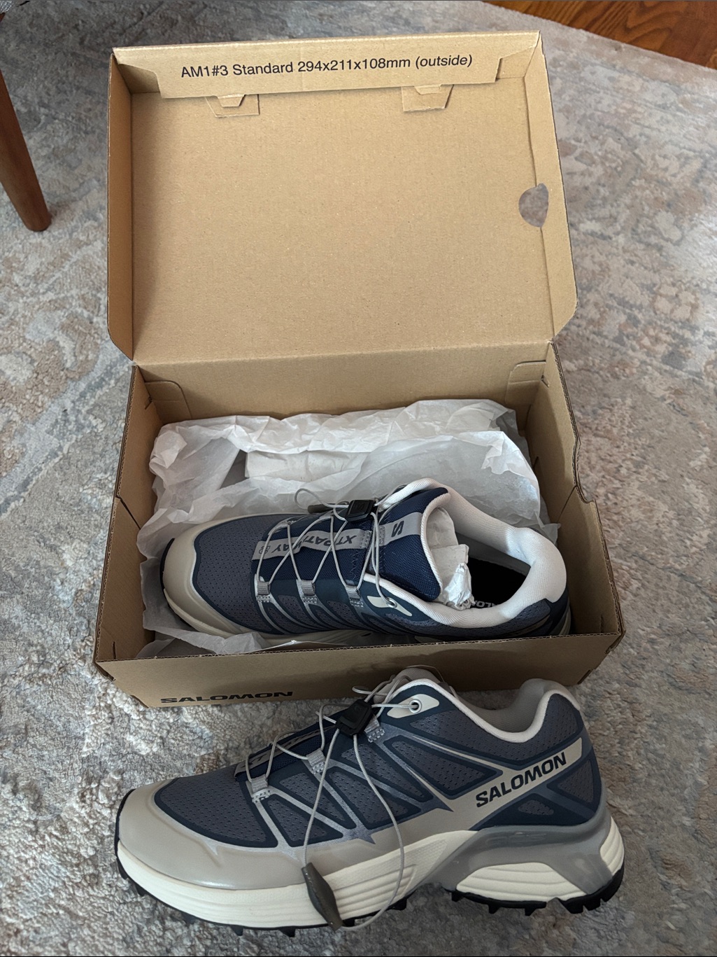Salomon Trail Running Shoes In Navy And Gray